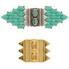 MANTRAKIA III - CONNECTOR GEMDUO GOLD PLATED ( 1 piece)