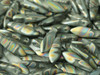 5x16mm Crystal Vitrail Stripes Matted Dagger Beads (10pk) #2817V