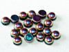 6mm Two Hole Jet Full Sliperit Cabochon(20 Pieces)