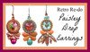 Paisley Drop Earring PRINTED Pattern - Printed and mailed to your home