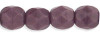 4mm Opaque Purple Fire Polish Beads (50pk)