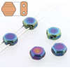 Jet Blue Iris 6mm Honeycomb Beads (30 Beads)