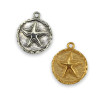 21mm Round Starfish Charm Gold (1 Piece)