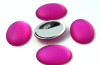 25x18mm Raspberry Oval Luna Cab (1 Piece)