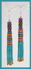 Peyote Tube Fringe Earrings Pattern PRINTED PATTERN - Mailed to your home