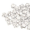 7.5x7.5mm Ionic  White Jet Ginko Beads (8g)