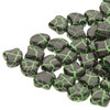 7.5x7.5mm Ionic Jet Green Ginko Beads (8g)