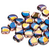 7.5x7.5mm Jet Blue Sun Big Dot Two Hole Ginko Beads (8 Grams) Approx 30-35 Beads