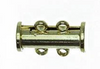 14x10mm 2HL Magnetic Slide Clasp Gold Plated
