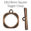 18x18mm Antique Copper Toggle (1 Toggle Clasp)