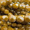 6mm Yellow Gold with Luster Fire Polish Beads (25 Beads)