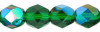 6mm Green Emerald AB Fire Polish Beads (25 Beads)
