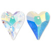 27x22mm Crystal AB Crystal Heart (1 Piece)