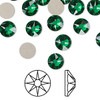 SS34 Majestic Green Austrian Flat Back Crystals (6pk)