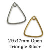 29x17mm Open Triangle Silver