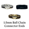 1.5mm Ball Chain Connector Ends