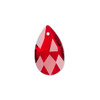 22x13mm Transparent Red Teardrop 2pk