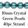 10mm Crystal Green Pearls