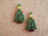 Christmas Tree with Lights Brick Stitch Earrings Graph PRINTED Tutorial - Mailed to your Home