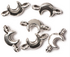 7mm Half Moon Crescent Charms (6pk) Athenacast Silver Plated
