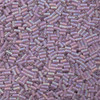 3mm Matte Transparent Smokey Amethyst AB Miyuki Bugle Beads (BGL1-142FR) 22g
