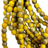 3mm Faceted Round Firepolished Bead Etched Yellow Gold AB (50 Beads)