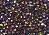 3mm Jet Purple Iris Faceted Round Firepolished Bead (50 Beads)