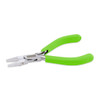 Nylon Inner Jaw Flat Nose Pliers, Lime Green Vinyl-Free Grips, Stainless Steel, Box Joint, Double Leaf Springs, 5.875 in/14.9 cm