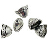 8x12x8mm Pewter Oval Cone Cap (6pk)