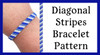 Diagonal Stripes Even Count Peyote Bracelet PRINTED Pattern