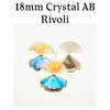 18mm Crystal AB Rivoli (1 Piece)