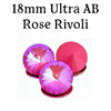 18mm Ultra AB Rose Rivoli (1 Piece)