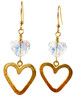 Crystal AB Double Heart Earrings