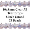 10x8mm Clear AB Tear Drop Strand