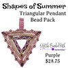 Triangular Pendant Bead Pack - Purple Color Scheme