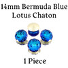 14mm Bermuda Blue Lotus Chaton (1 Piece) 14mm Bermuda Blue Lotus Chaton (1 Piece)