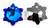14mm Bermuda Blue Edelweiss Pendant (1 Piece) 14mm Bermuda Blue Edelweiss Pendant (1 Piece)