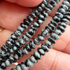 4x3mm Snowflake Obsidian Roundel Strand (150 Bead Strand)
