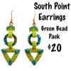 South Point Earrings Green Bead Pack