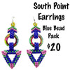 South Point Earrings Blue Bead Pack