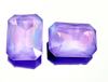 18x13mm Lavender Aurora Crystal Rectangle