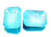 18x13mm Aqua Aurora Crystal Rectangle