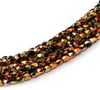 2mm Jet California Gold Rush Fire Polish Beads (50pk)
