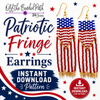 Patriotic Fringe Earrings Instant Download Pattern