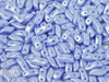 3x7mm Pastel Light Sapphire Storm Duo Beads (50 Beads)