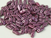 3x7mm Pastel Burgundy Storm Duo Beads (50 Beads)