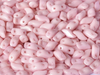 3x7mm Chalk White Lilac Luster Storm Duo Beads (50 Beads)
