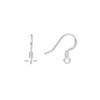 21ga 15mm Silver Plated Stainless Steel Ear Hook - 25 Pair