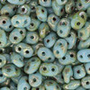 2.5x5mm Turquoise Blue Picasso Super Duo Beads DU0563030-43400