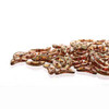 3x10mm Luster Rose Gold Topaz Crescent beads